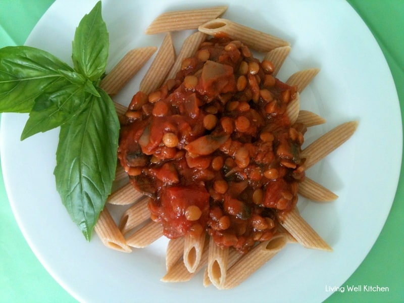 Lentil Spaghetti Sauce from Living Well Kitchen