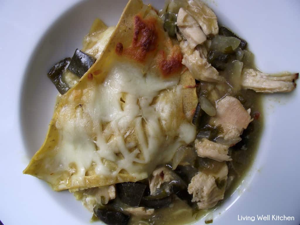 Chicken and Roasted Poblano Casserole from Living Well Kitchen