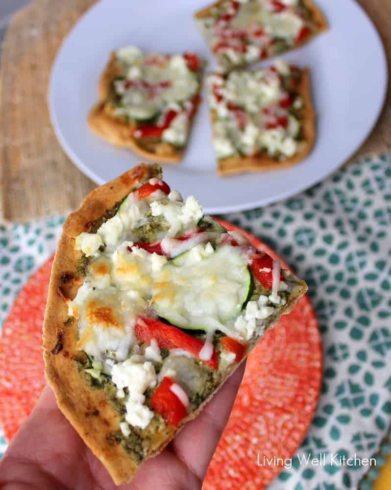 Pizza with Feta & Mint Pesto from Living Well Kitchen1