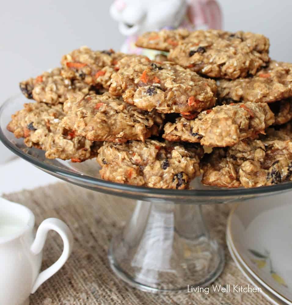 Carrot Oatmeal Raisin Cookies from Living Well Kitchen