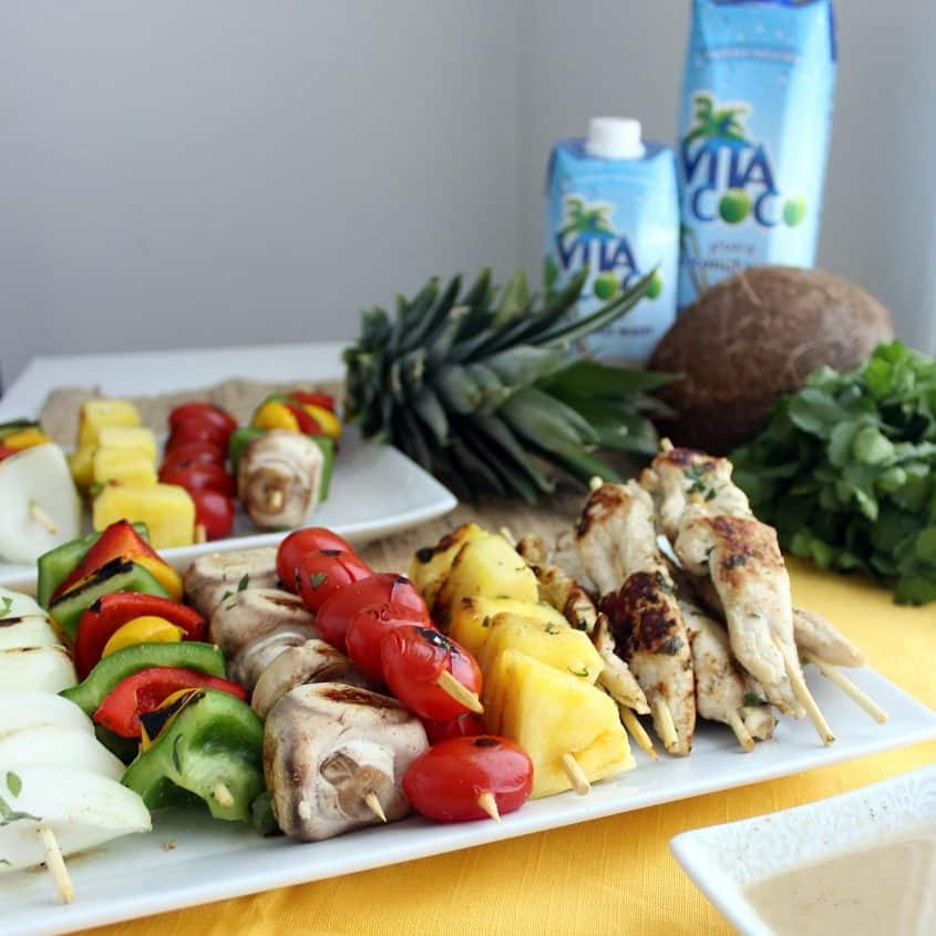 Coconut Chicken Kabobs from Living Well Kitchen
