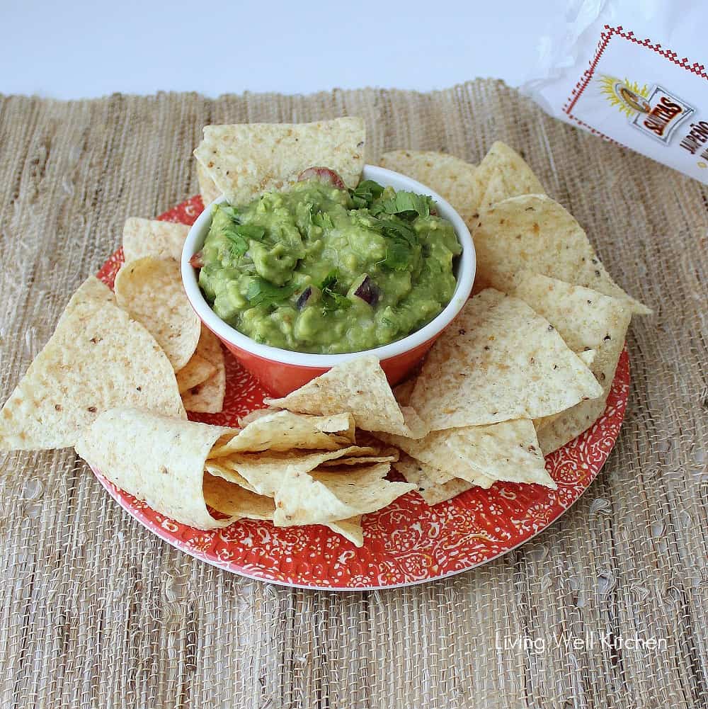 Roasted Tomatillo Guacamole from Living Well Kitchen