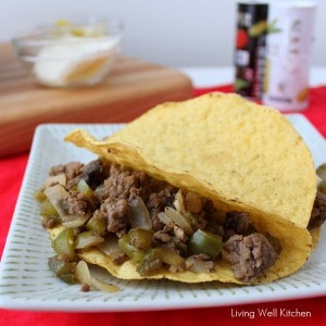 Philly Cheesesteak Tacos from Living Well Kitchen