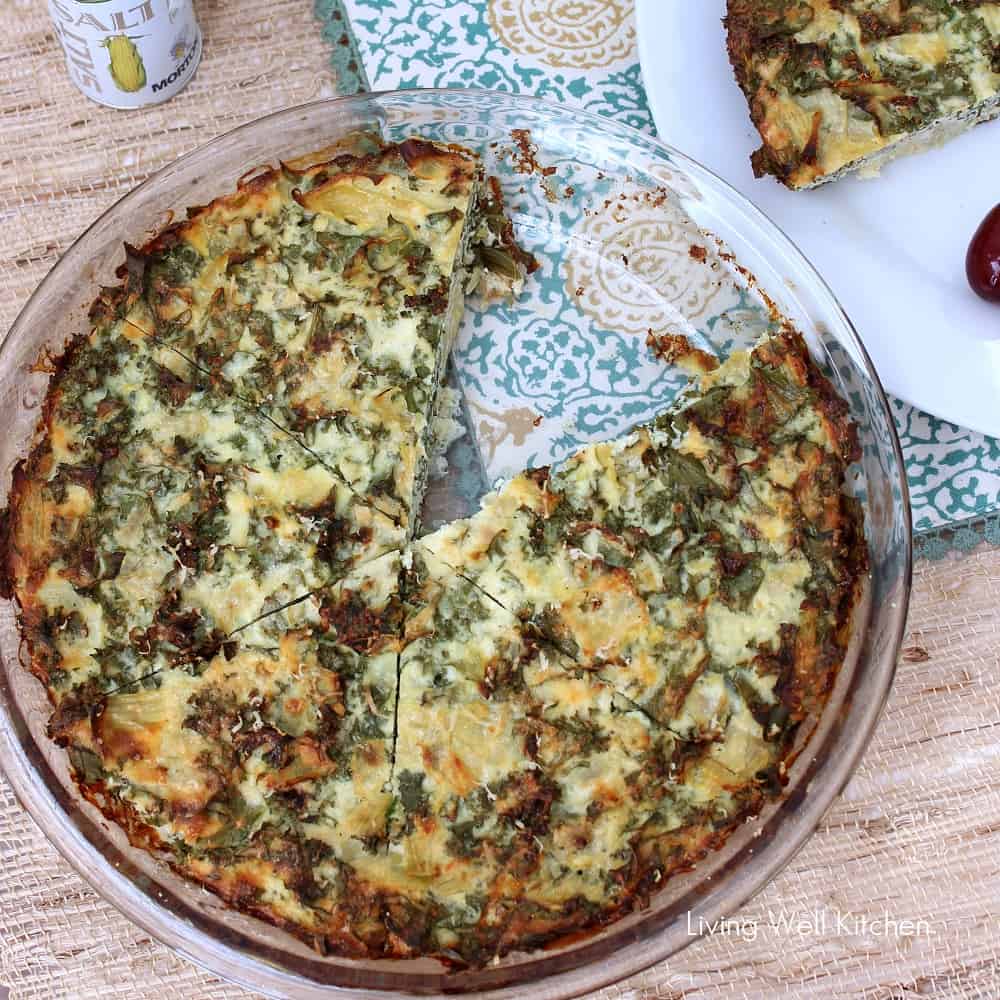 Kale, Artichoke, and Ricotta Pie from Living Well Kitchen