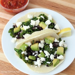 Black Bean and Kale Tacos from Living Well Kitchen