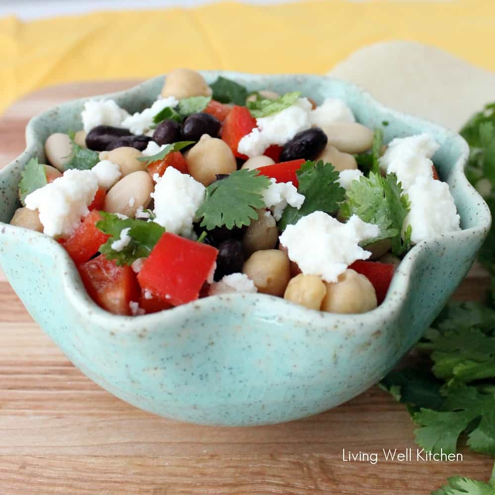 Mexican Three Bean Salad from Living Well Kitchen