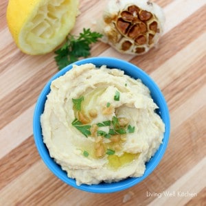 Roasted Garlic Hummus from Living Well Kitchen