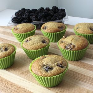 Blackberry Almond Muffins from Living Well Kitchen