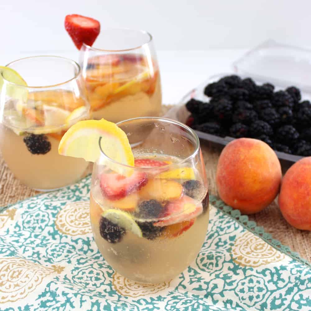 Berry Peach Sangria from Living Well Kitchen