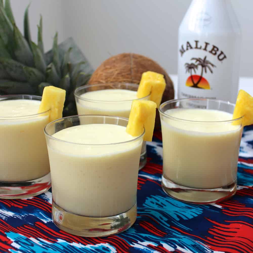 Pina Colada Made With Fresh Pineapple And Coconut Milk No Mix Vegan