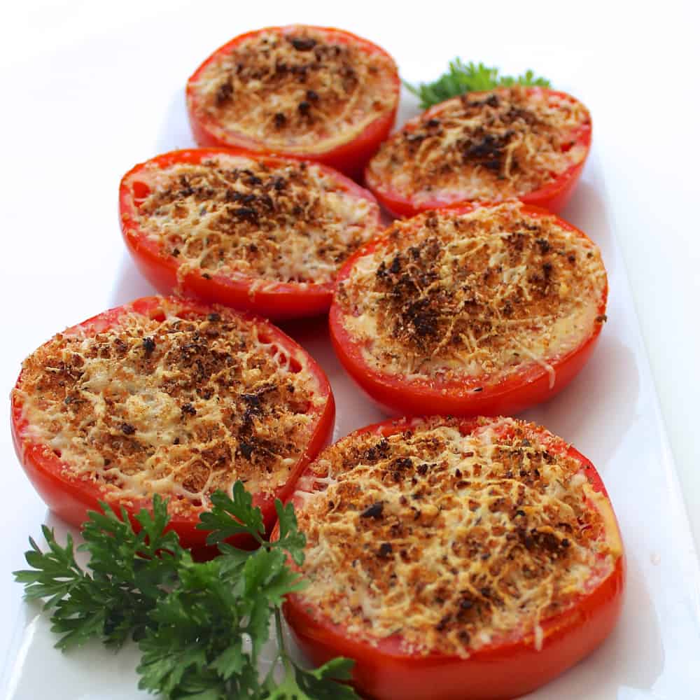 Broiled Parmesan Tomatoes from Living Well Kitchen