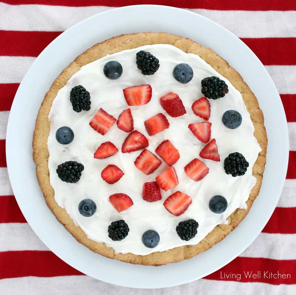 Patriotic Fruit Pizza from Living Well Kitchen