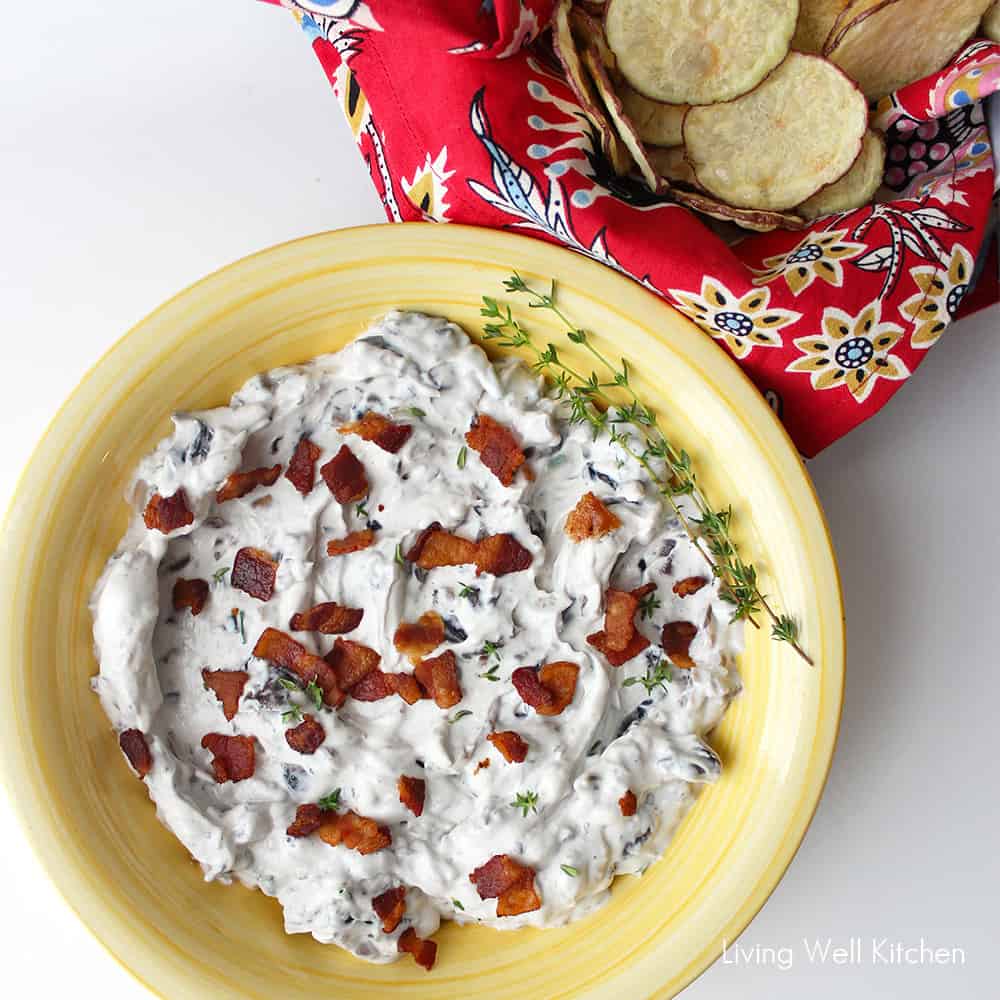 Mushroom and Bacon Dip from Living Well Kitchen