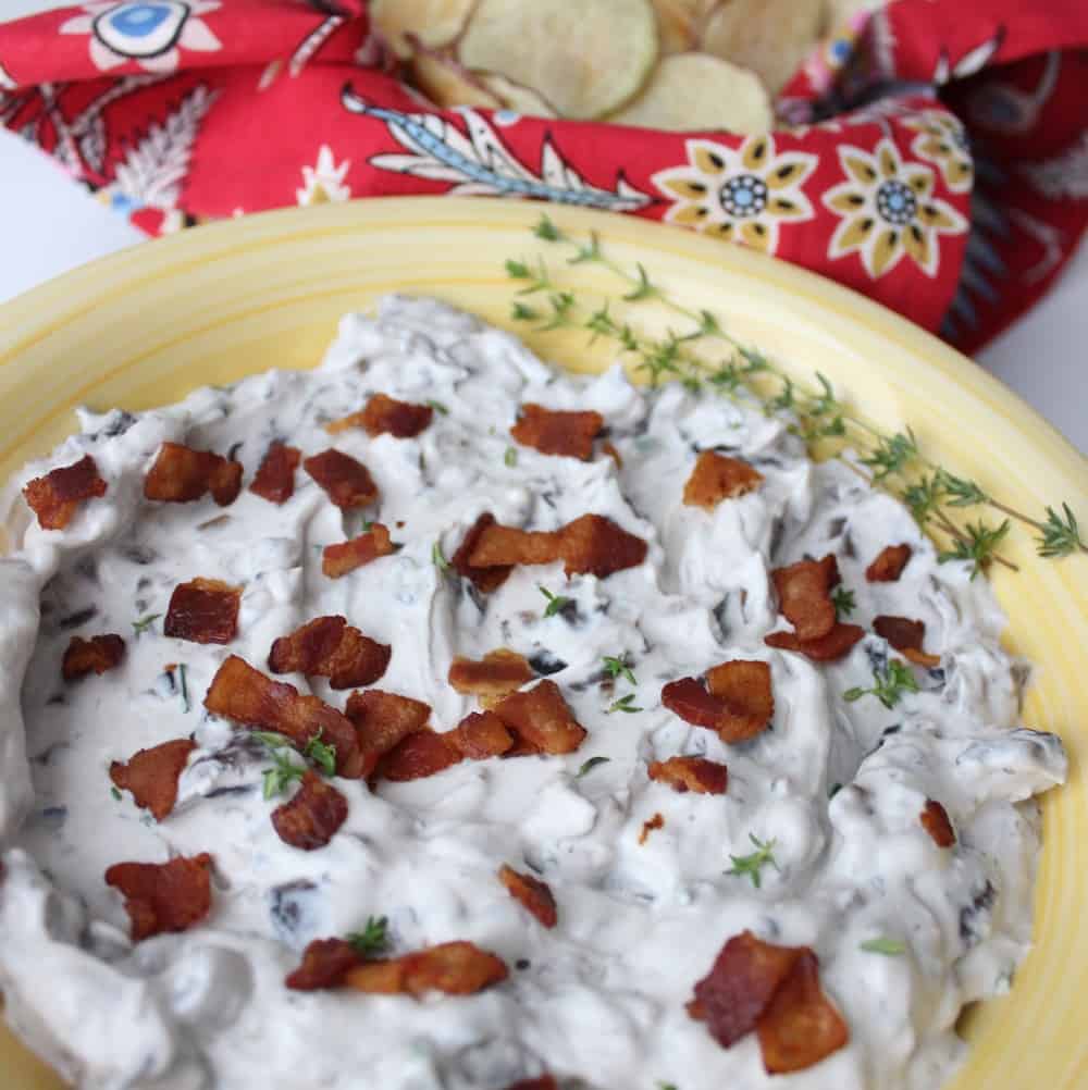 Mushroom and Bacon Dip from Living Well Kitchen