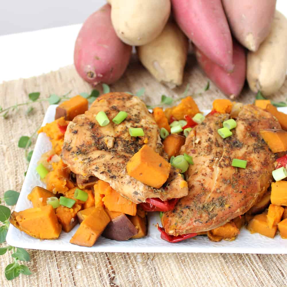 Crock-Pot Chicken, Sweetpotatoes, and Peppers from Living Well Kitchen