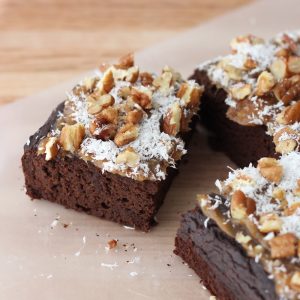 German Chocolate Brownies from Living Well Kitchen