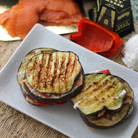 Salmon & Eggplant Grilled Cheese from Living Well Kitchen