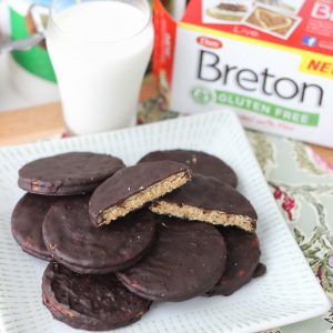Chocolate Covered Almond Butter Cracker Cookies from Living Well Kitchen