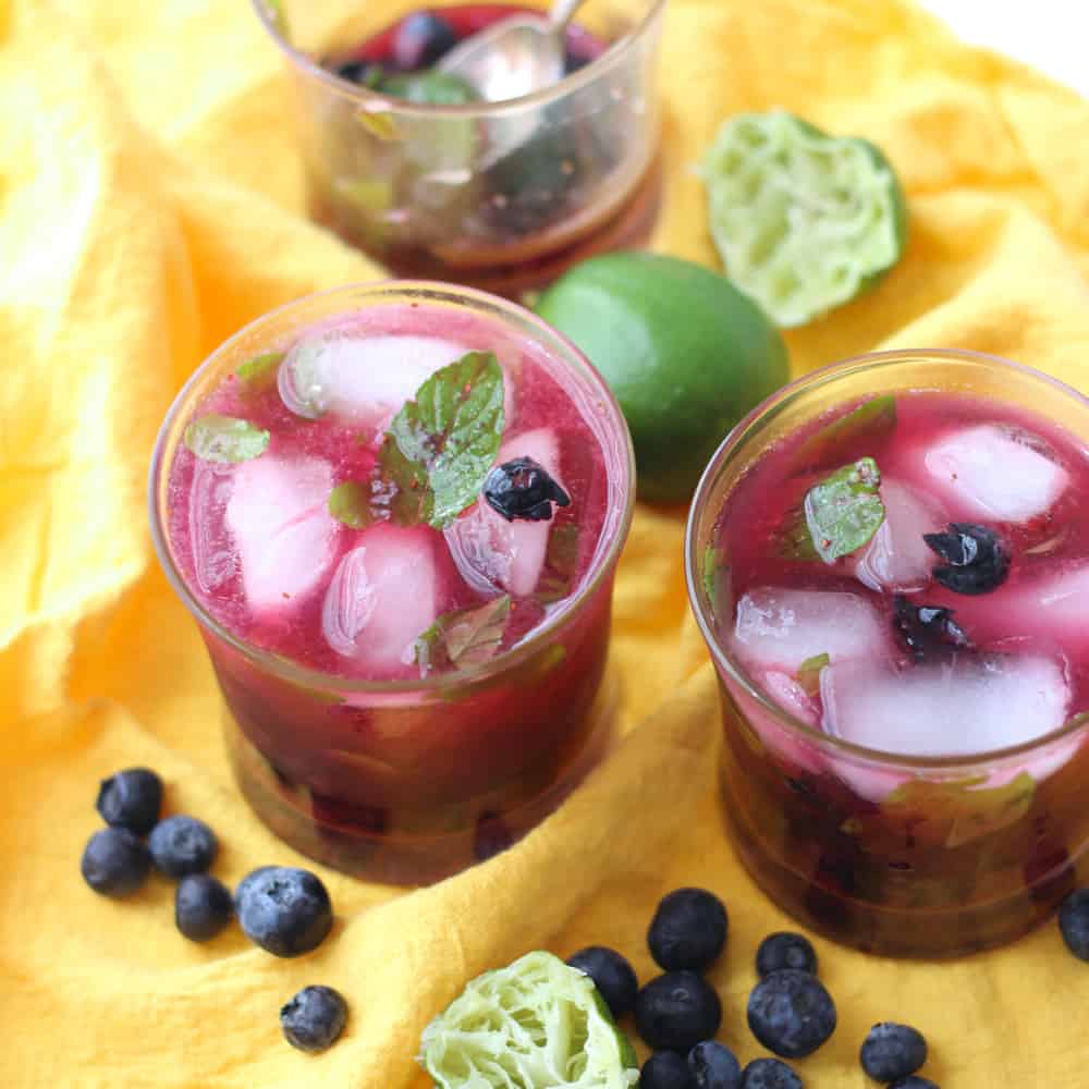 Blueberry Mojitos from Living Well Kitchen