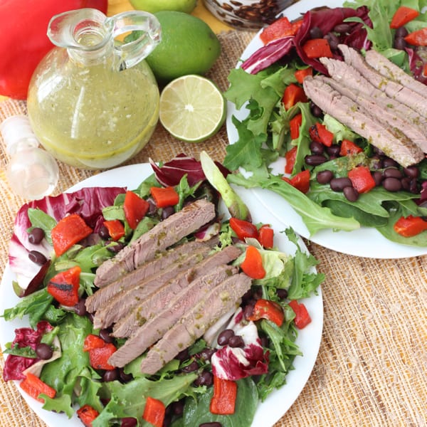 Cilantro Lime Steak Salad from Living Well Kitchen