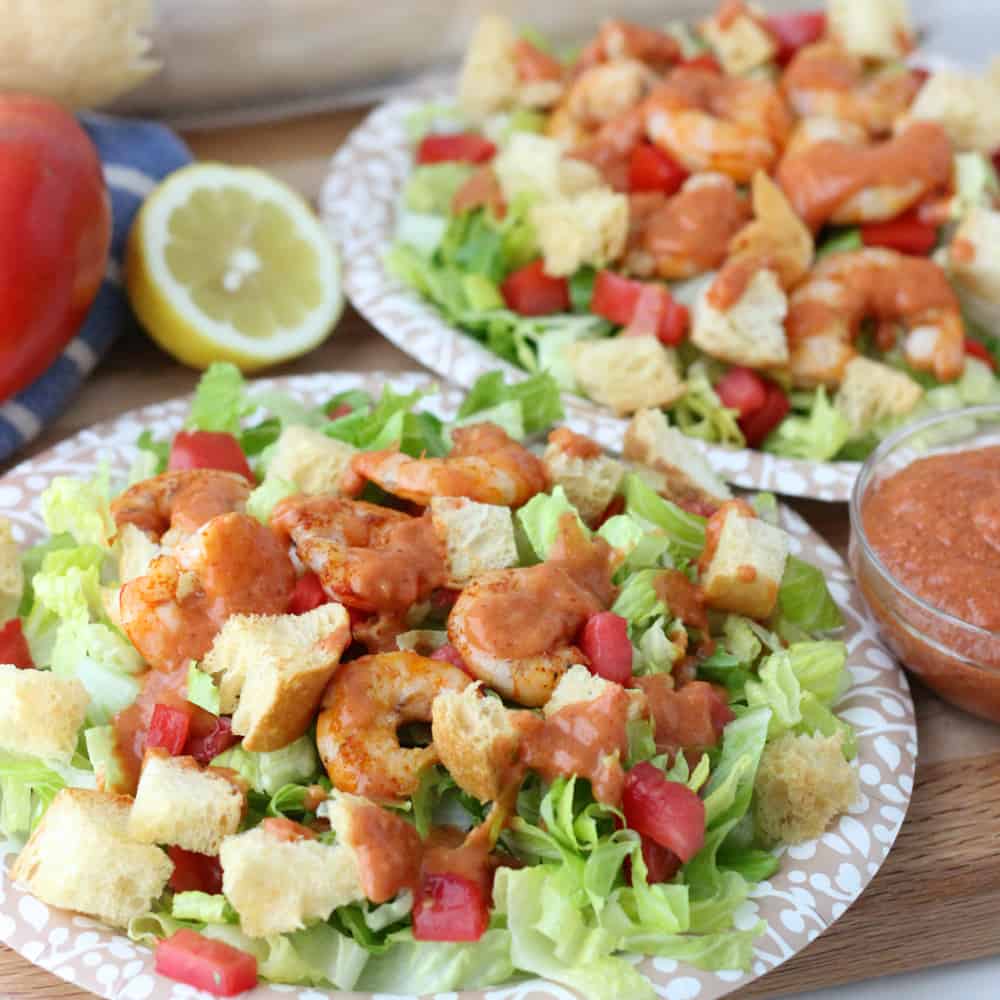 Shrimp Po' Boy Salad from Living Well Kitchen