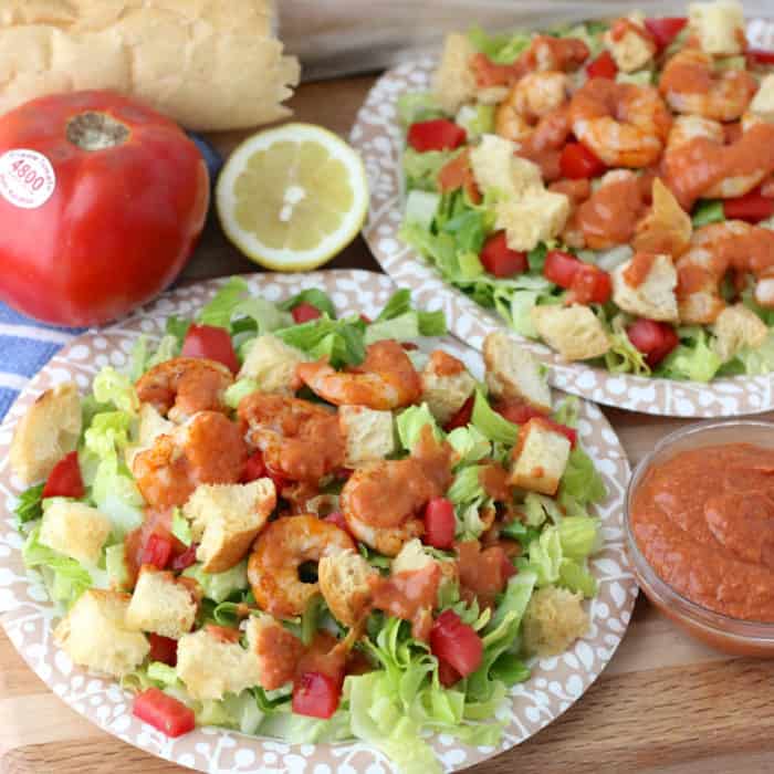 Shrimp Po' Boy Salad from Living Well Kitchen