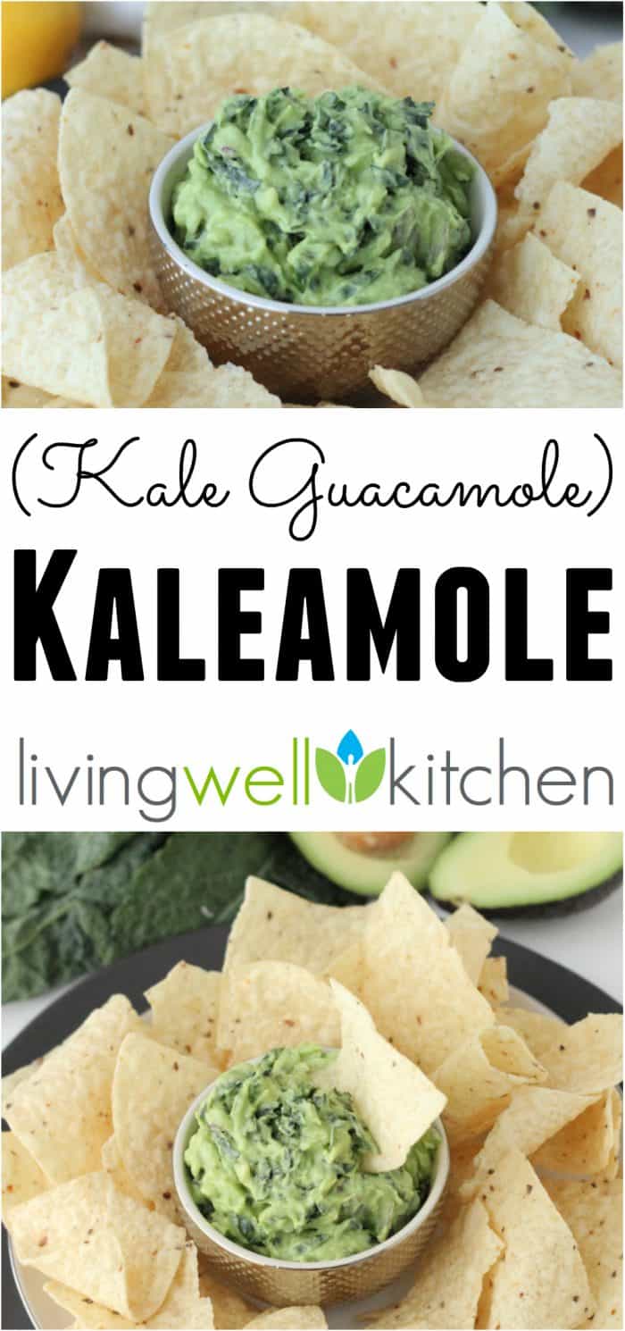 Guacamole made with kale is a nutritious and delicious appetizer, dip, snack or condiment perfect for anytime, day or night! Kaleamole is an easy, healthy vegetarian recipe