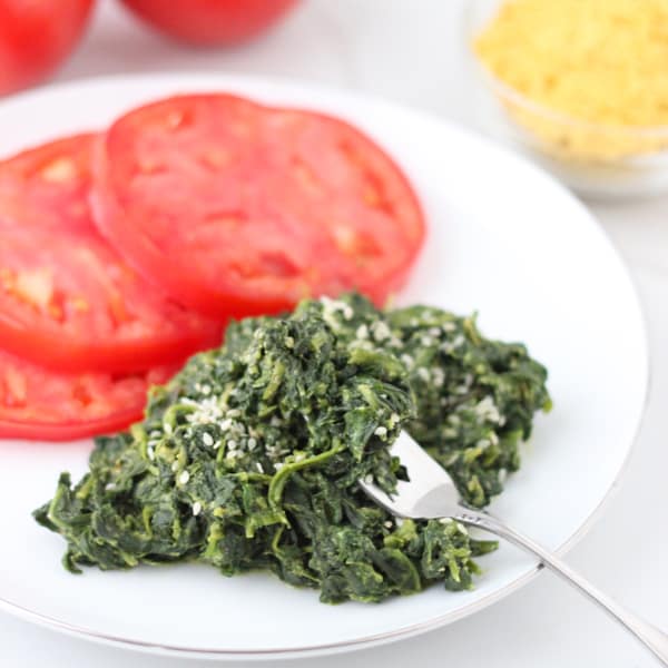 Vegan Creamed Spinach from Living Well Kitchen 