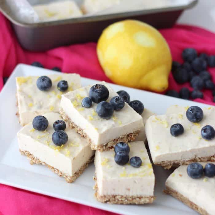 Frozen No Bake Cheesecake Bars from Living Well Kitchen