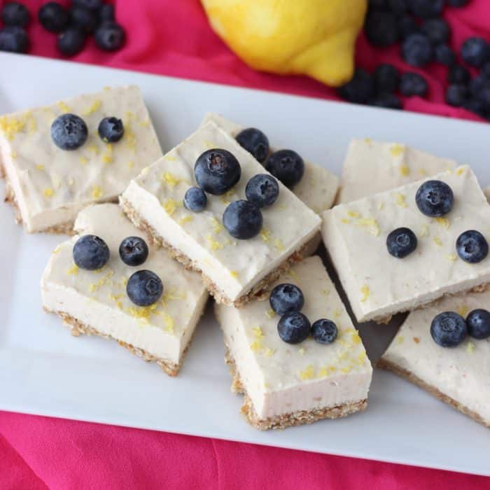 Frozen No Bake Cheesecake Bars from Living Well Kitchen