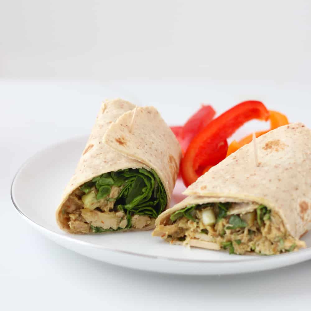 Southwest Tuna Wraps from Living Well Kitchen @memeinge ~ Wraps filled with tuna, mashed avocado, and cilantro. Easy, nourishing, and delicious!