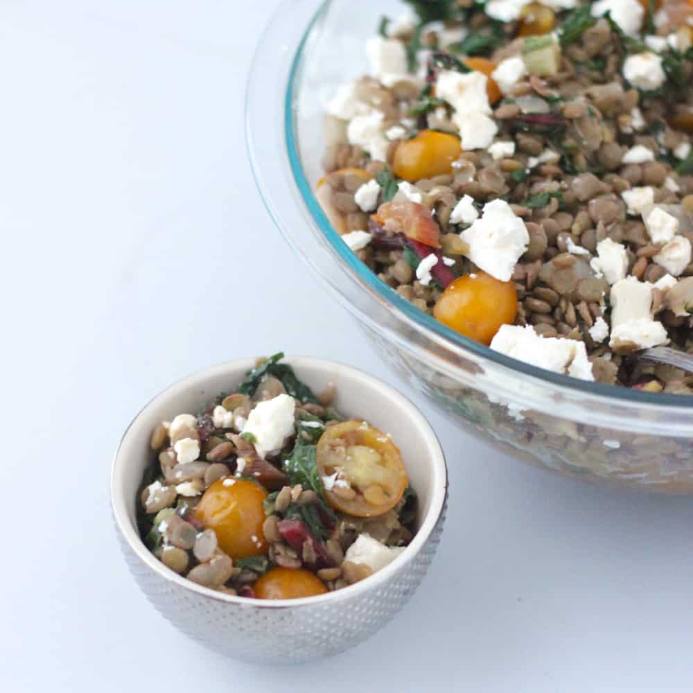 Chard and Feta Lentil Salad from Living Well Kitchen