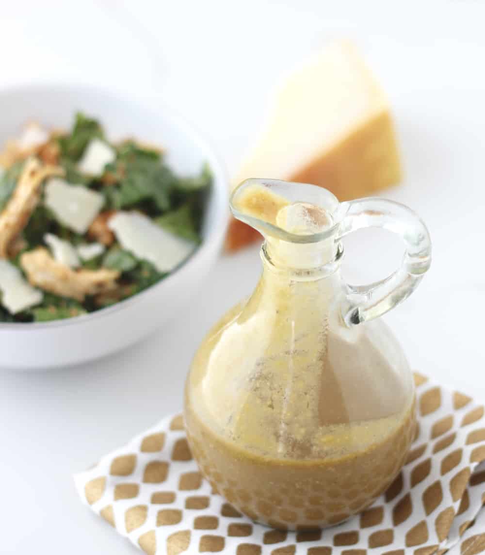 Avocado Balsamic Caesar Dressing from @memeinge is a new version of the classic caesar dressing with all your favorite flavors and a few new additions. This healthy Caesar salad dressing recipe is made without eggs but is still just as rich, creamy and delicious