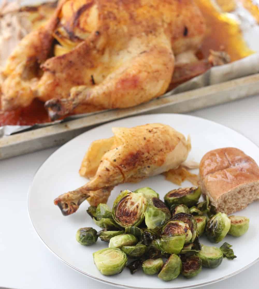 Roasted Chicken and Brussels