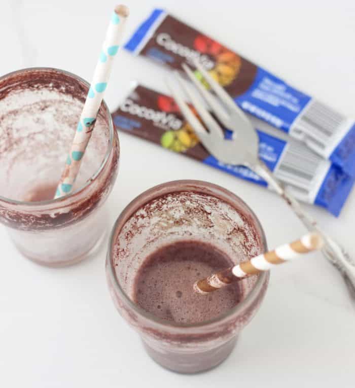 Chocolate Cream Fizz with CocoaVia® Sweetened Dark Chocolate from Living Well Kitchen 