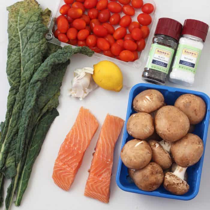 Salmon en Papillote ingredients