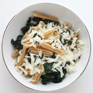 Crispy Pasta with Kale and Parmesan from Living Well Kitchen