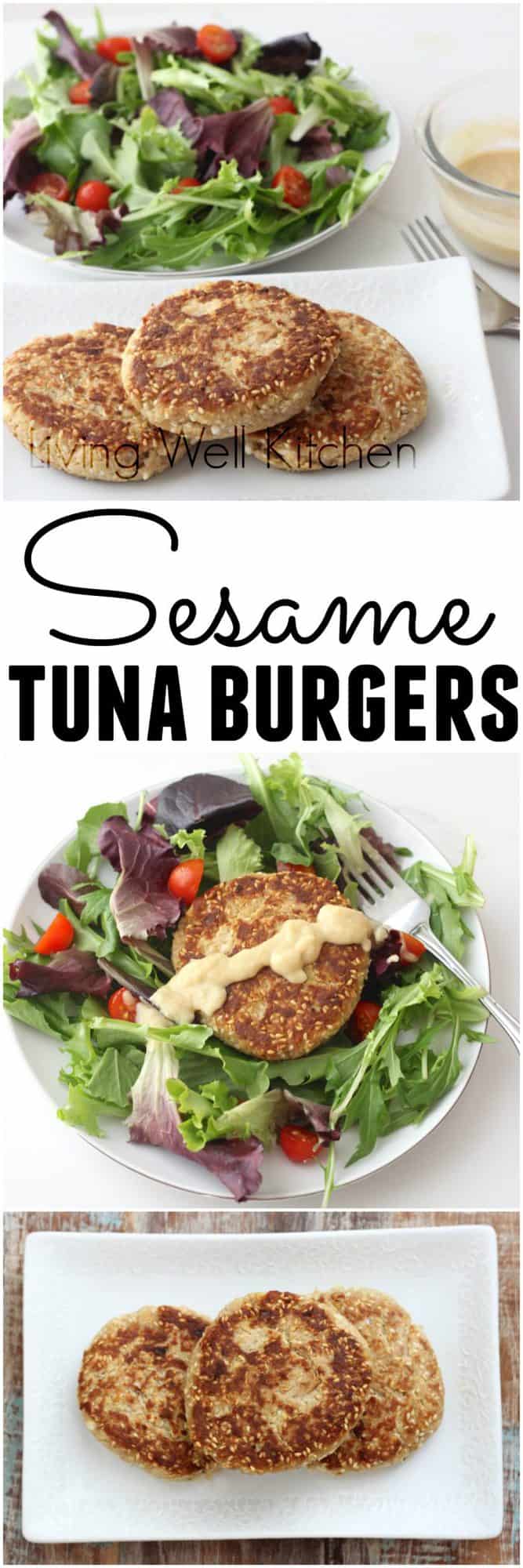 Sesame Tuna Burgers turn boring canned tuna into a delicious meal that nourishes your body from @memeinge