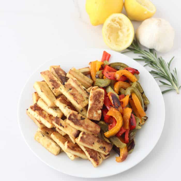Rosemary Lemon Tofu and Peppers from Living Well Kitchen