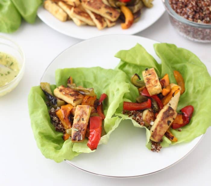 Rosemary Lemon Tofu and Peppers from Living Well Kitchen