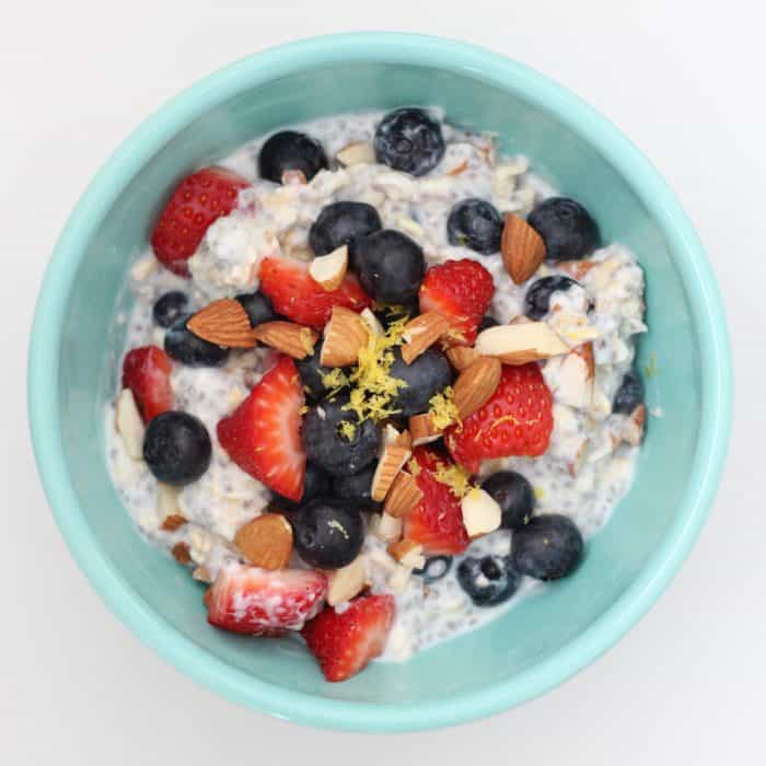 Almond Berry Overnight Oats from Living Well Kitchen