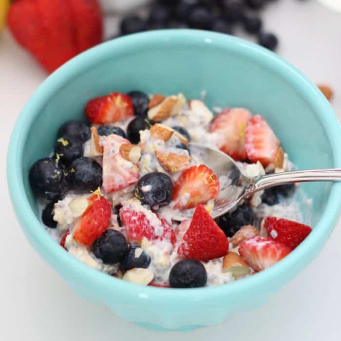 Almond Berry Overnight Oats from Living Well Kitchen