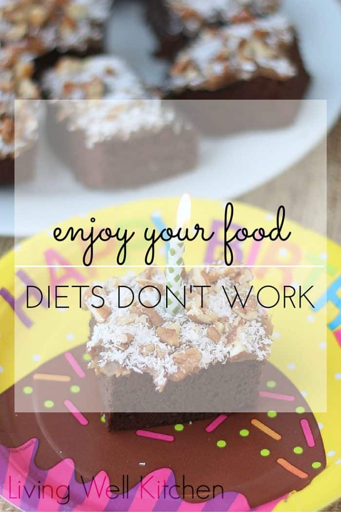 Diets don't work, so let's all start eating to satisfy. Enjoy your food for what it is: nourishment for your body & soul ~ from Living Well Kitchen
