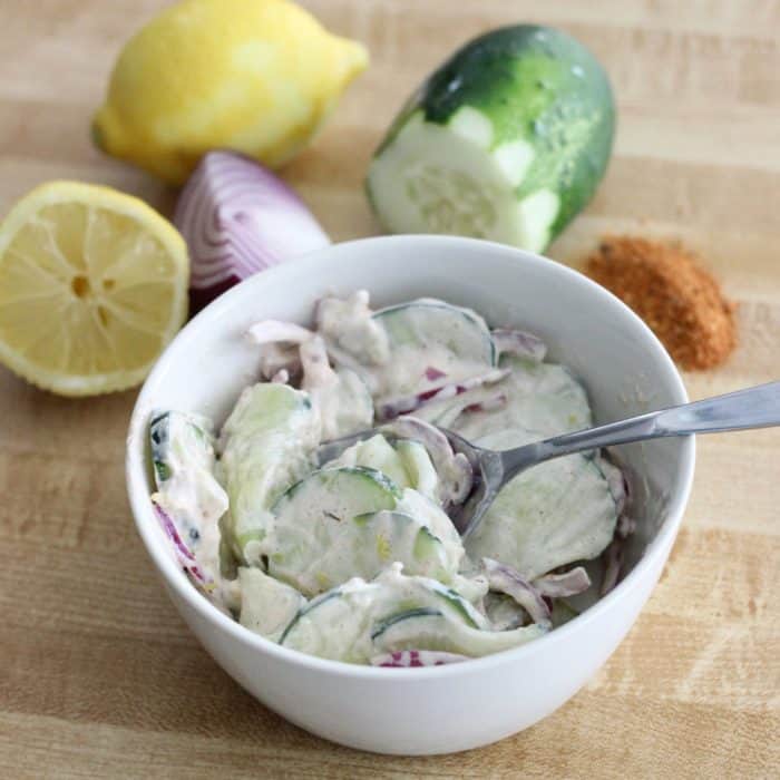 Creamy Cajun Cucumber Salad from Living Well Kitchen