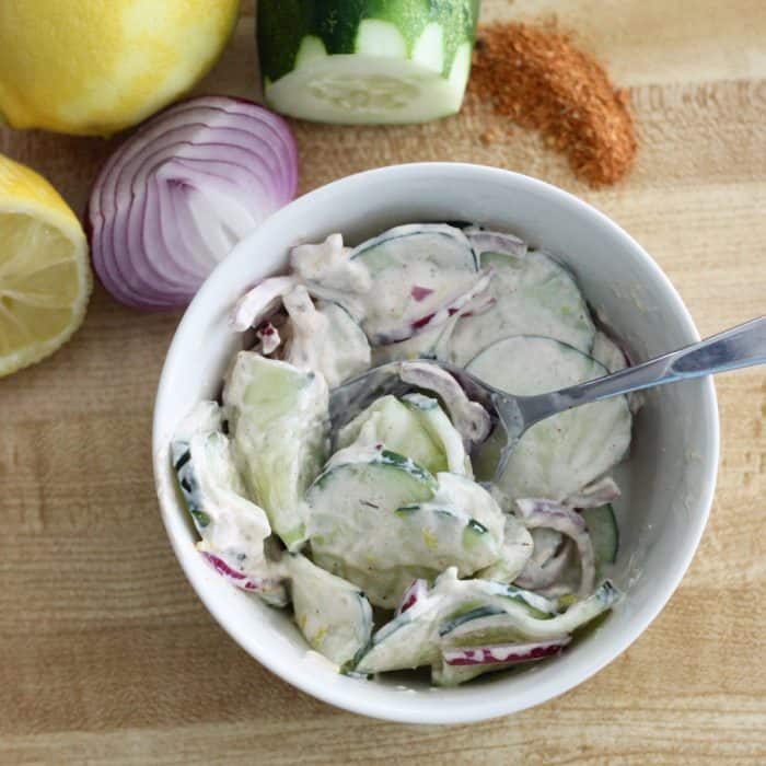 Creamy Cajun Cucumber Salad from Living Well Kitchen