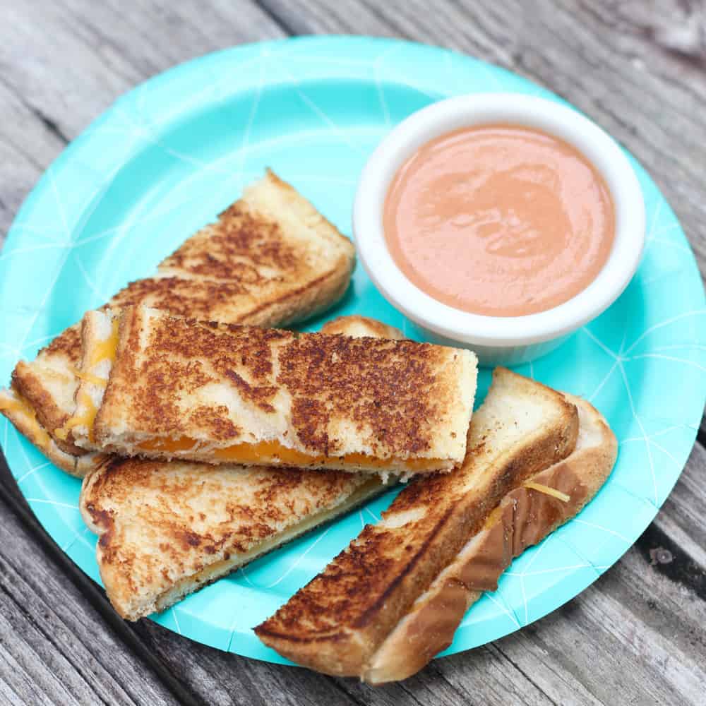 Grilled Cheese Dippers with Creamy Tomato Sauce from Living Well Kitchen