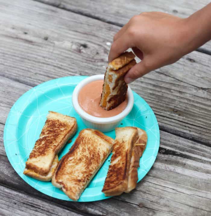 Grilled Cheese Dippers with Creamy Tomato Sauce from Living Well Kitchen