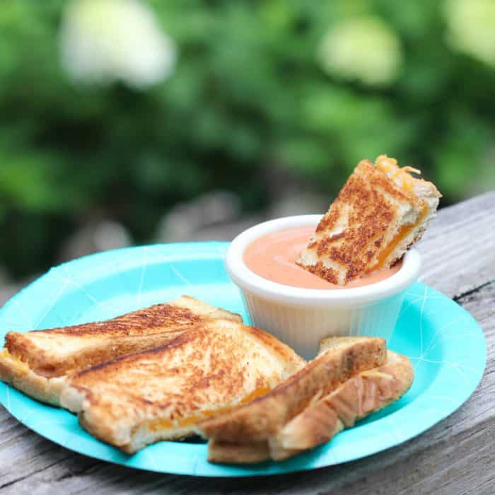 Grilled Cheese Dippers with Creamy Tomato Sauce from Living Well Kitchen