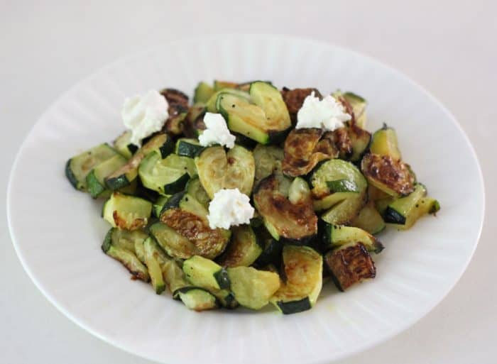 Roasted Zucchini Hearts with Goat Cheese from Living Well Kitchen