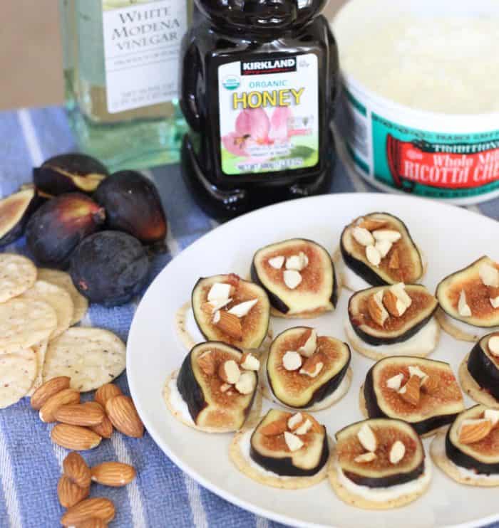 plate of Ricotta and Fig Bites